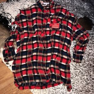 Long plaid flannel